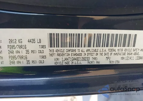 2011 Jeep Patriot Sport from USA, damaged, VIN 1J4NT1GA4BD128233